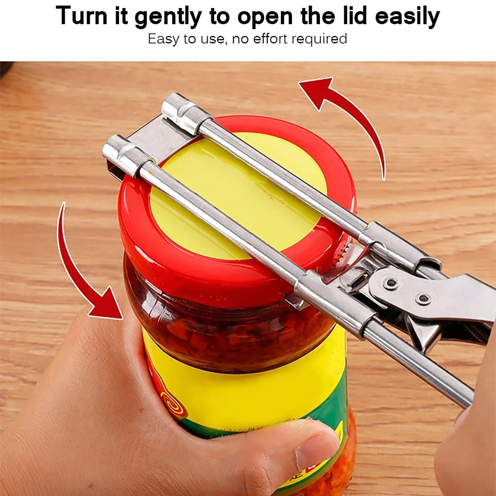 Adjustable Stainless Steel Jar Opener - Multi Function Kitchen Tool