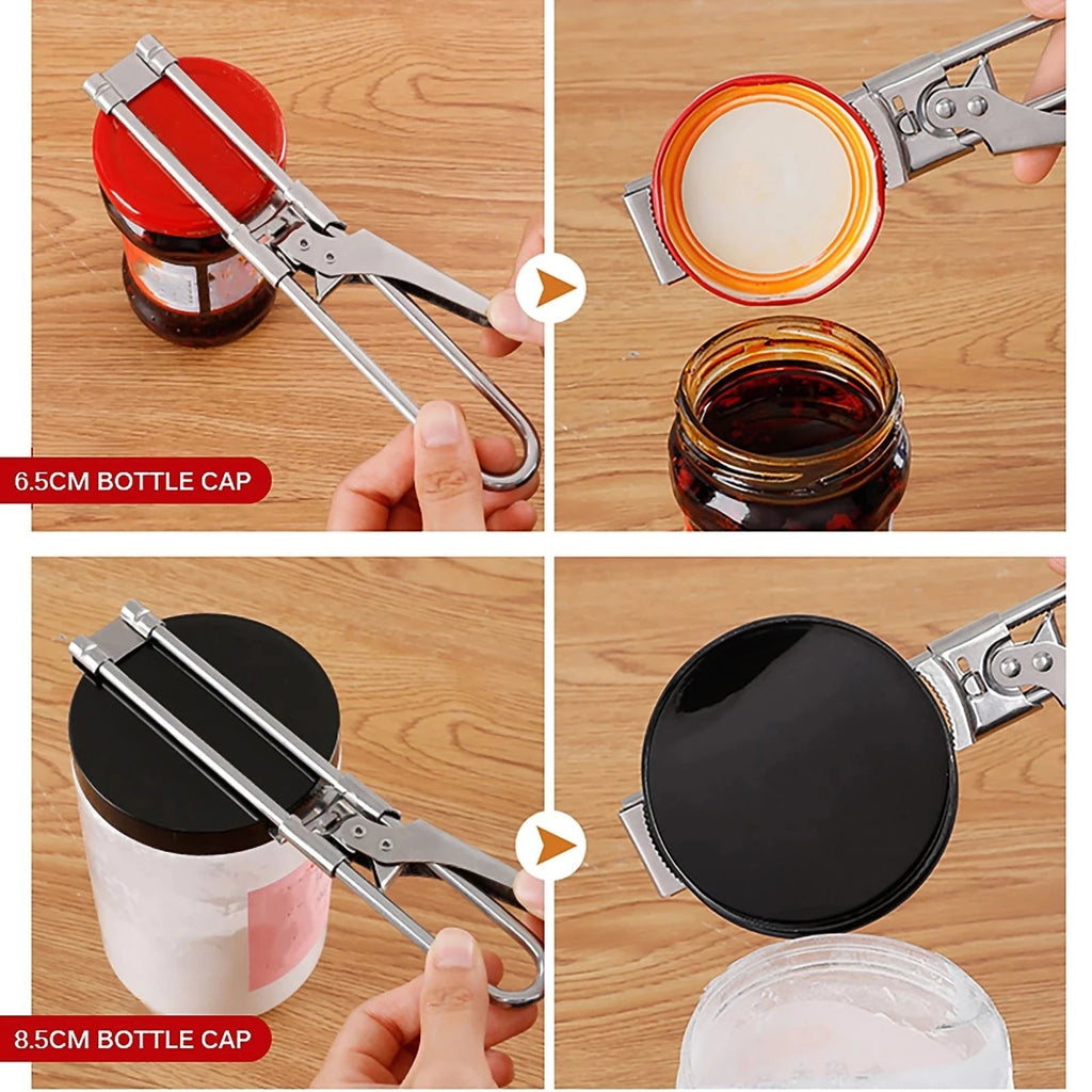 Adjustable Stainless Steel Jar Opener - Multi Function Kitchen Tool