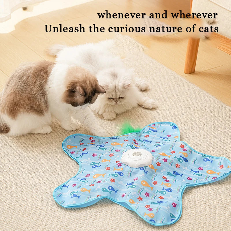 Interactive Cat Toy Automatic Hide and Seek with Moving Feather