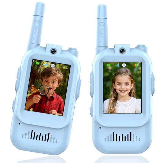 Kids Video Walkie Talkies with Real-Time Screen, 2 Pack
