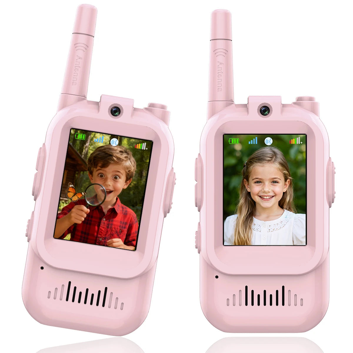 Kids Video Walkie Talkies with Real-Time Screen, 2 Pack