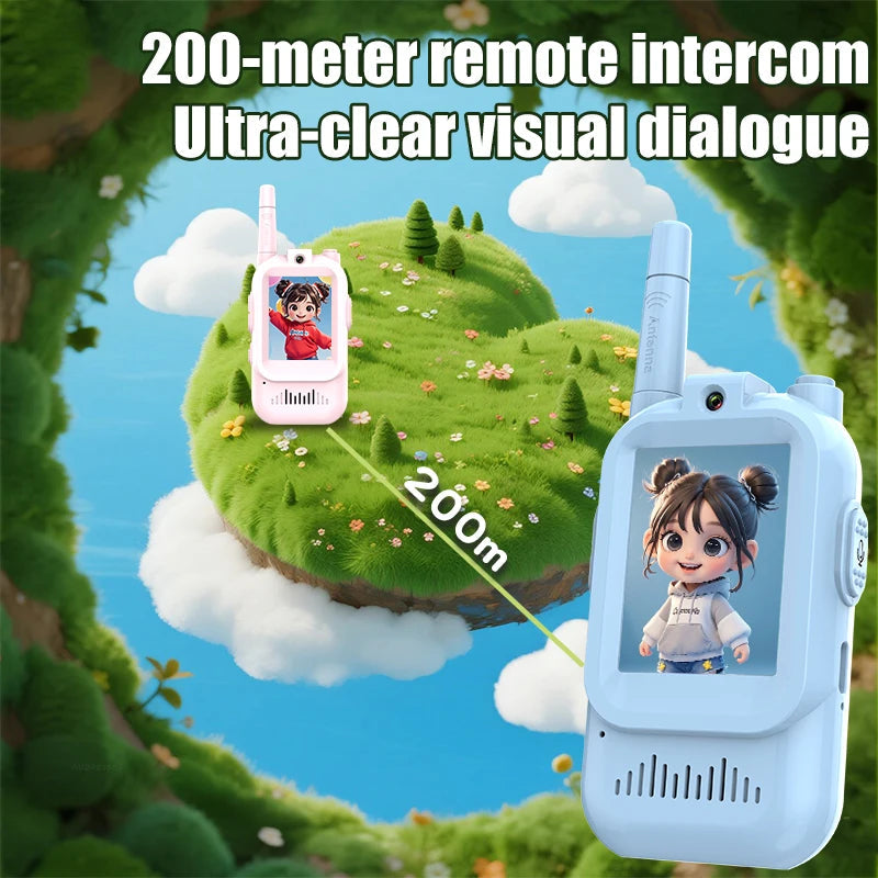 Kids Video Walkie Talkies with Real-Time Screen, 2 Pack
