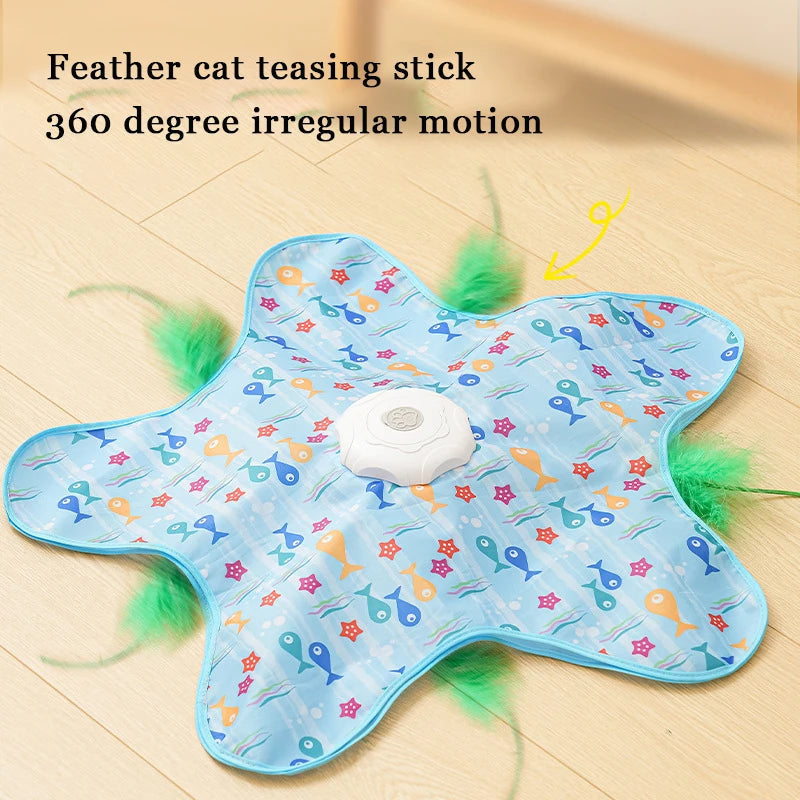 Interactive Cat Toy Automatic Hide and Seek with Moving Feather