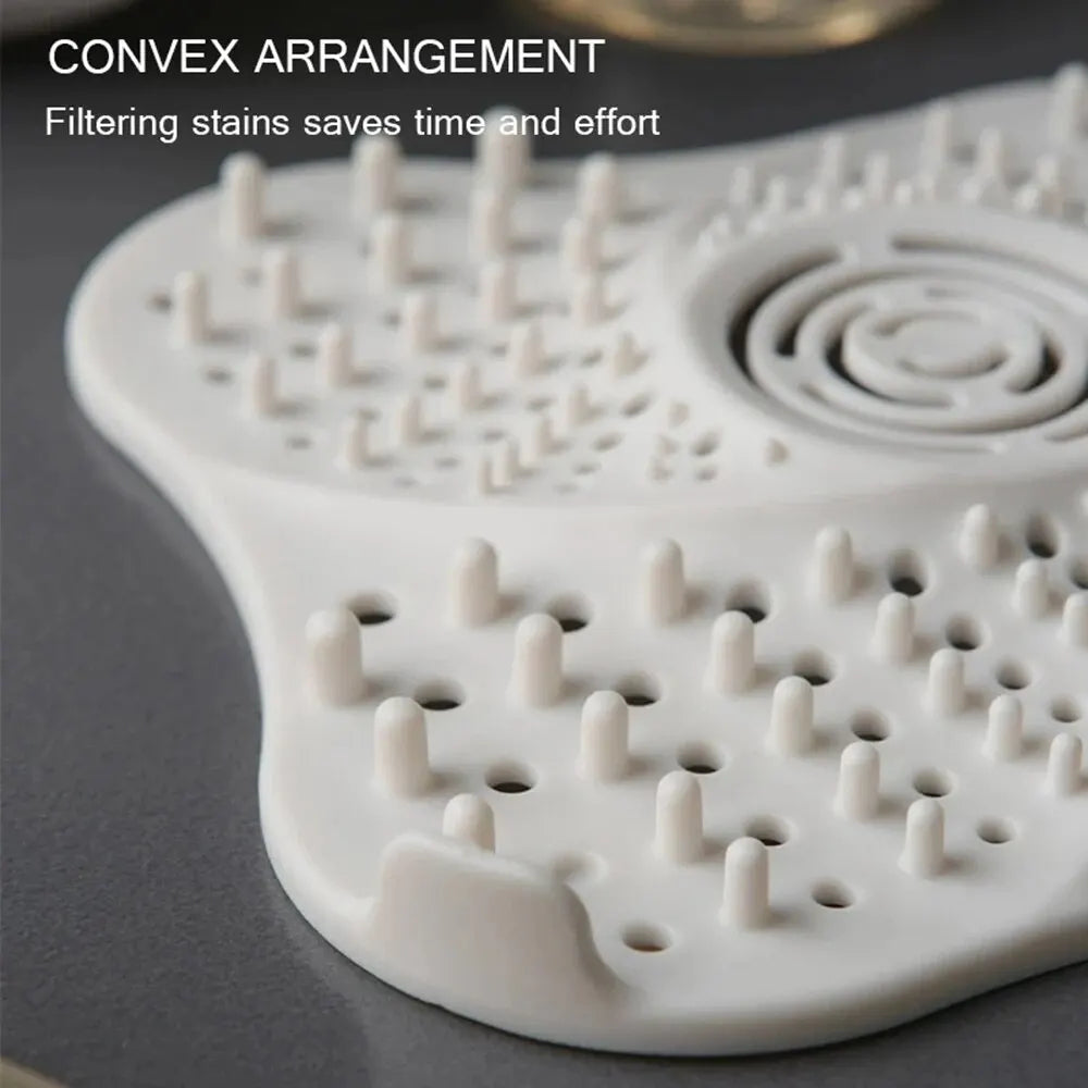 Shower Drain Hair Catcher - Anti Clog Spiral Design TPR Rubber