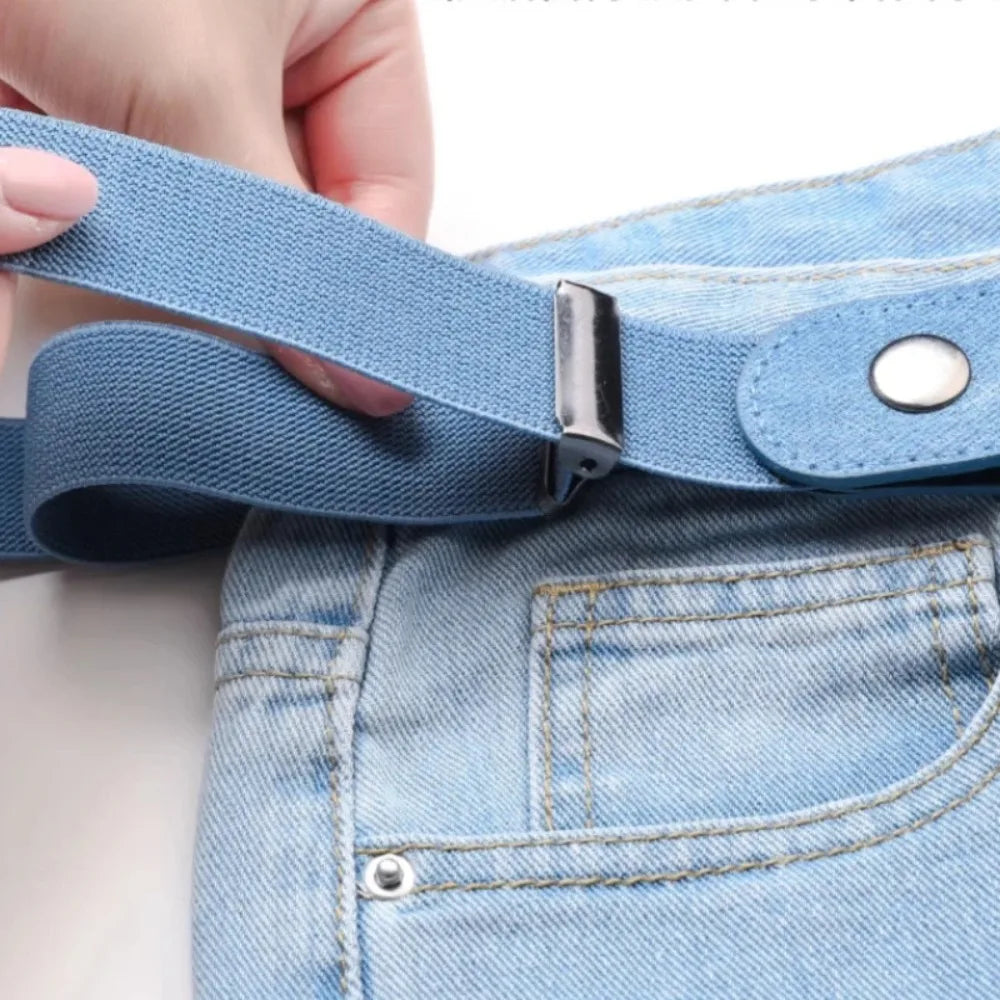 Elastic No Buckle Belt Adjustable Invisible Waist Band