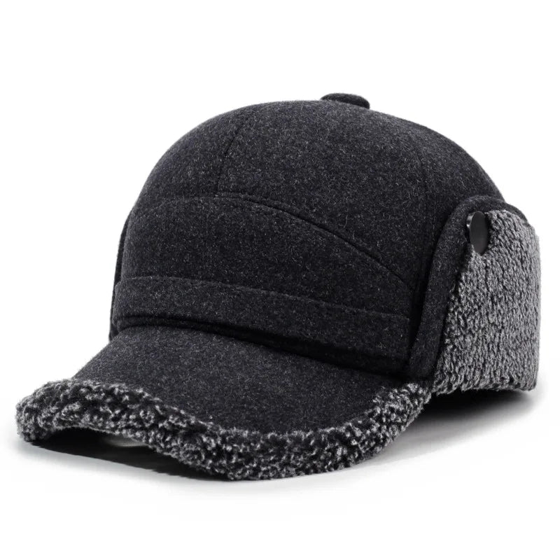 Winter Baseball Cap with Fleece Earflaps - Warm Sports Hat