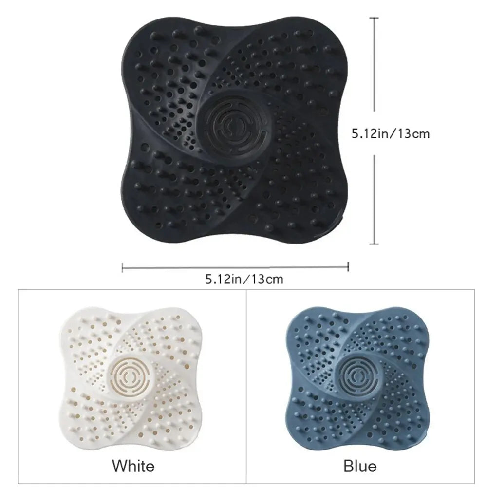 Shower Drain Hair Catcher - Anti Clog Spiral Design TPR Rubber