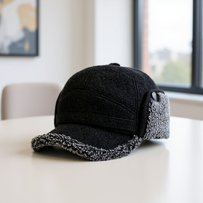 Winter Baseball Cap with Fleece Earflaps - Warm Sports Hat