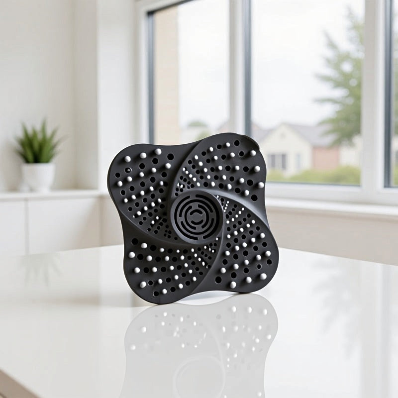 Shower Drain Hair Catcher - Anti Clog Spiral Design TPR Rubber