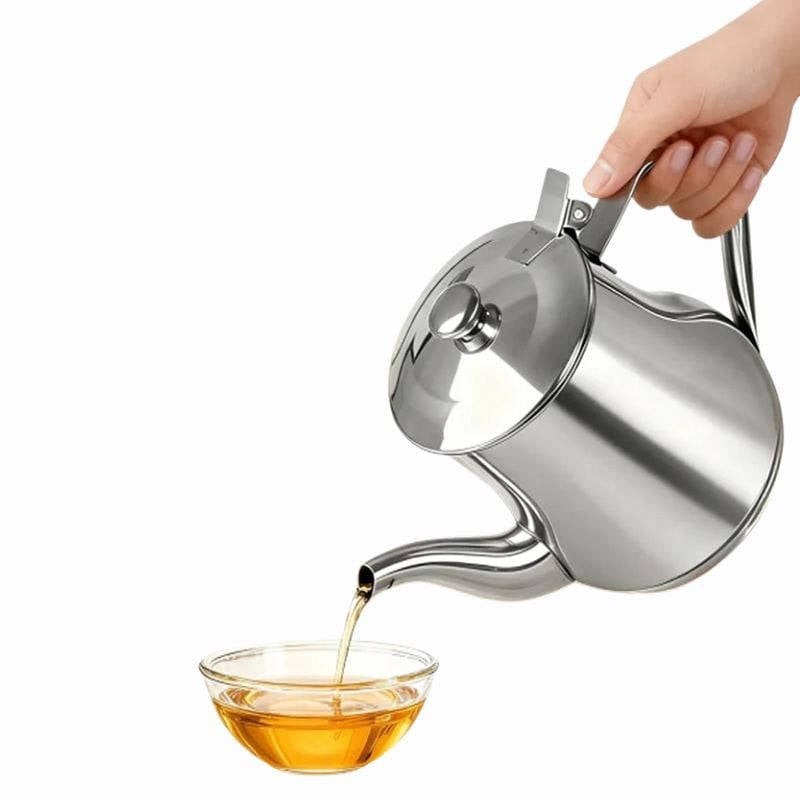 Bacon Grease Container with Built-in Strainer for Kitchen