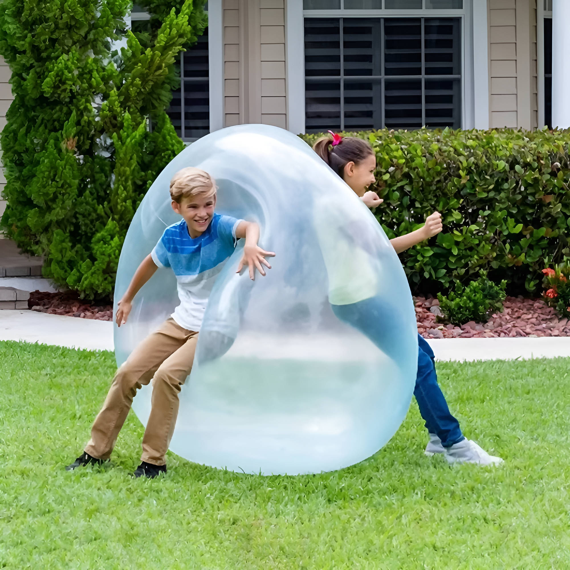 Bubble Ball Reusable Children Outdoor Soft Inflatable Giant Elastic Water-filled Ball Balloon Toy for Beach Fun Party Game Gifts