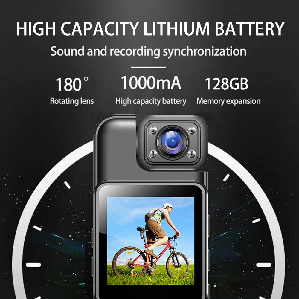 4K Ultra HD WiFi Mini Body Camera with 180° Rotating Lens