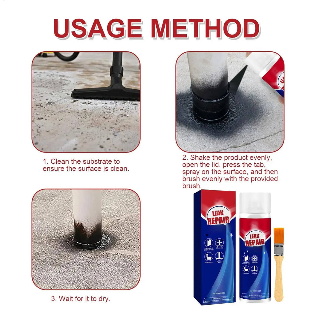 Waterproof Leak Repair Spray Sealant 2 Pack All Purpose