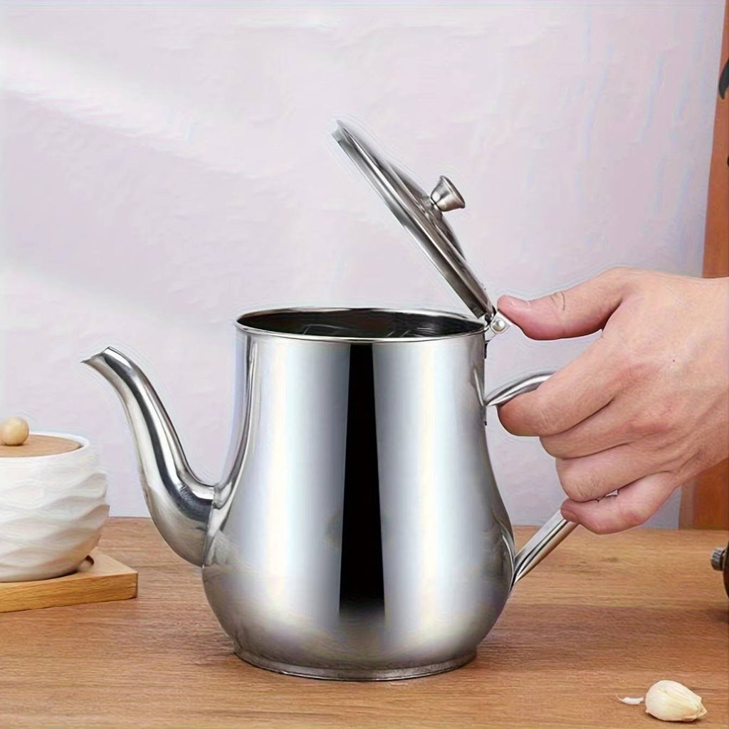 Bacon Grease Container with Built-in Strainer for Kitchen
