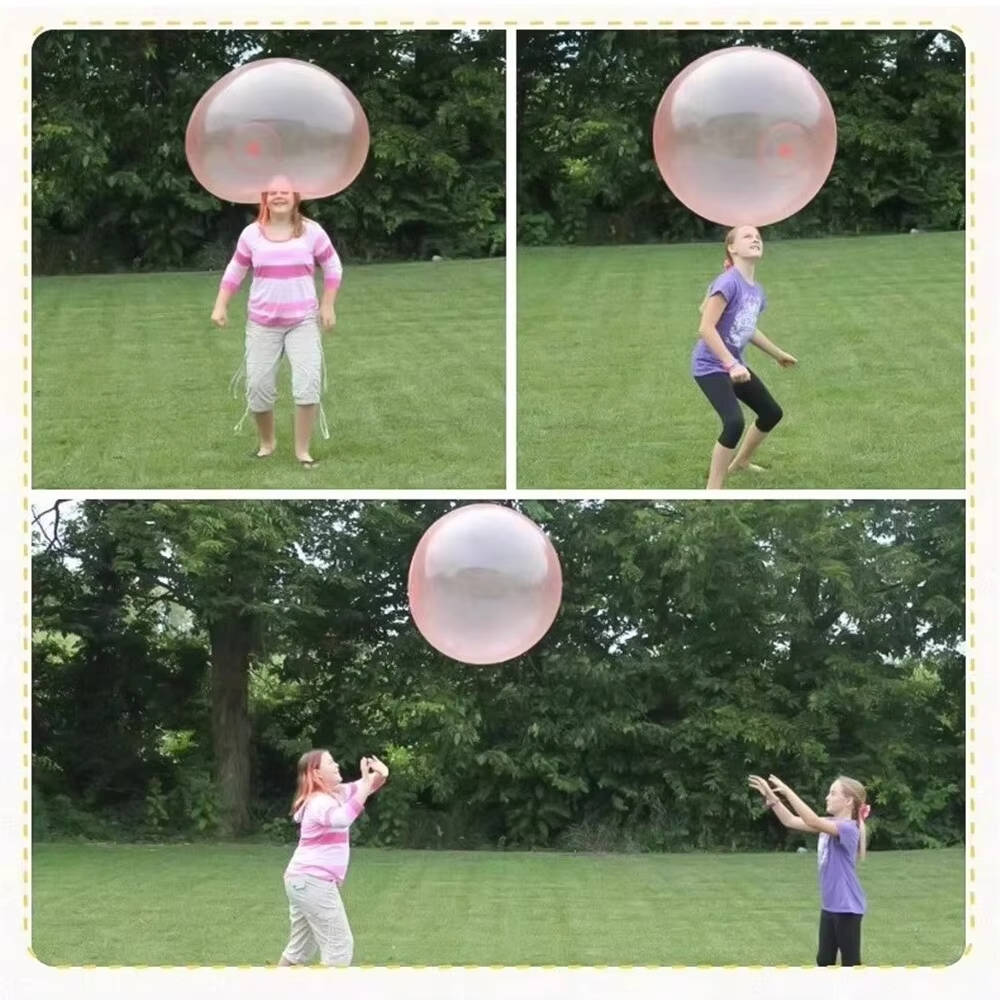 Bubble Ball Reusable Children Outdoor Soft Inflatable Giant Elastic Water-filled Ball Balloon Toy for Beach Fun Party Game Gifts