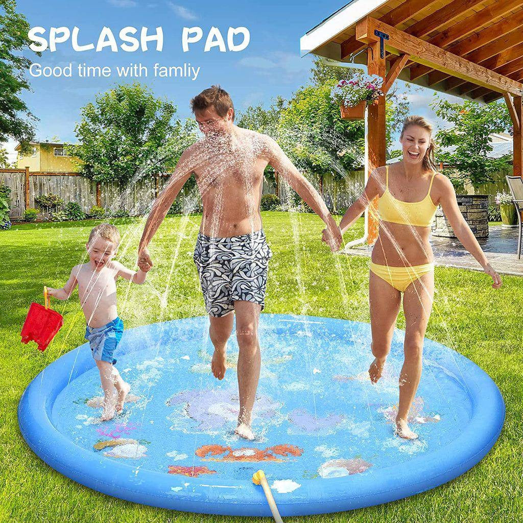 Outdoor Sprinkler Splash Pad with Adjustable Water Flow