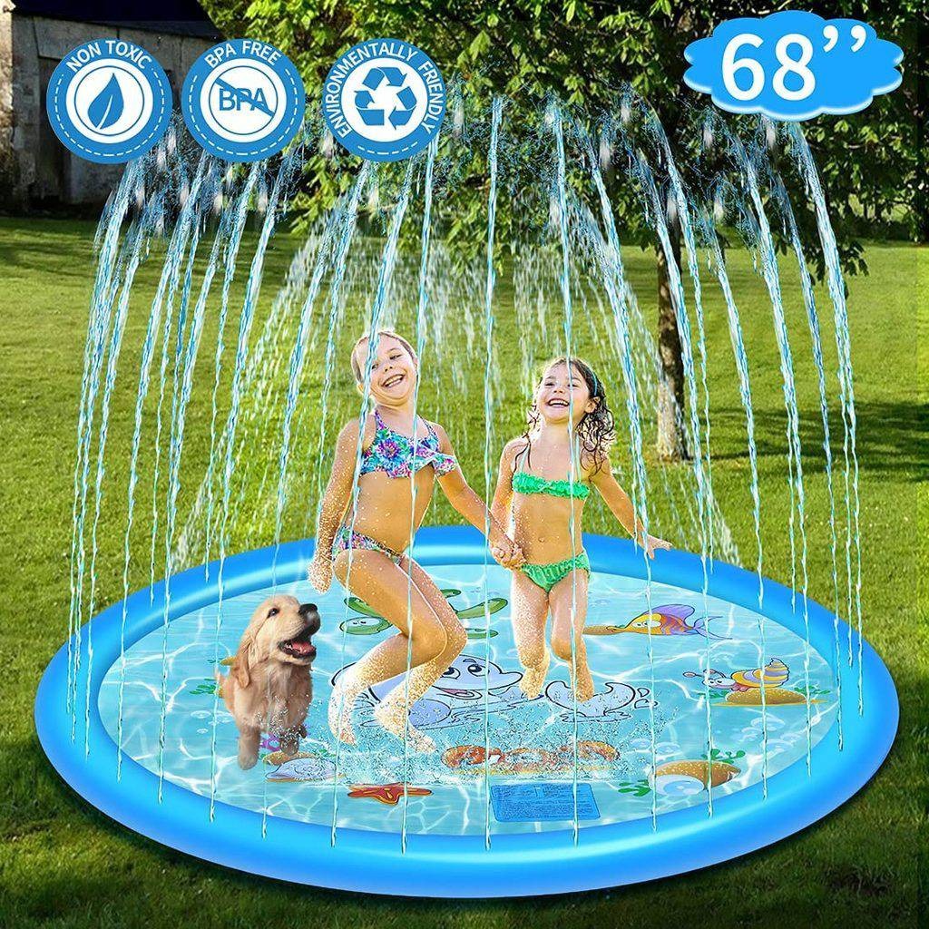 Outdoor Sprinkler Splash Pad with Adjustable Water Flow