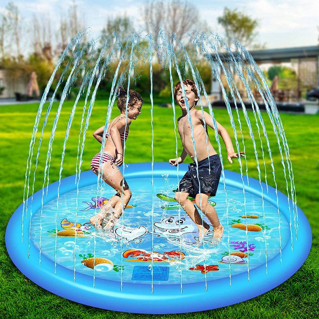 Outdoor Sprinkler Splash Pad with Adjustable Water Flow