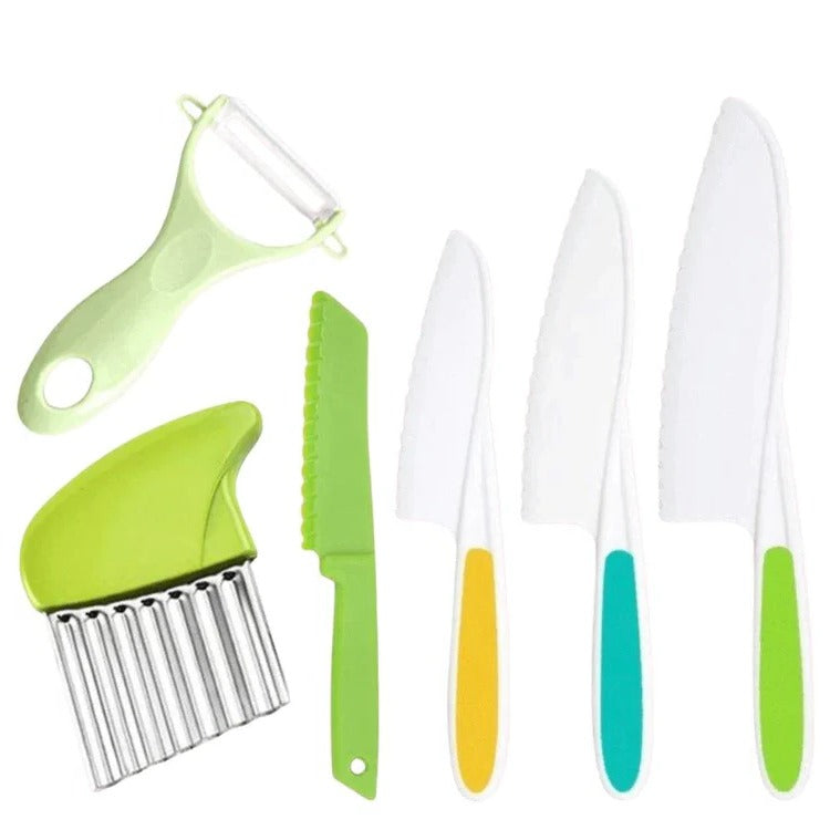 Children's Junior Cooking Tool Set for Supervised Kitchen Learning