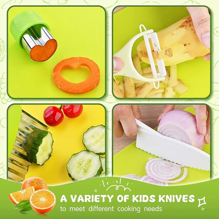 Children's Junior Cooking Tool Set for Supervised Kitchen Learning