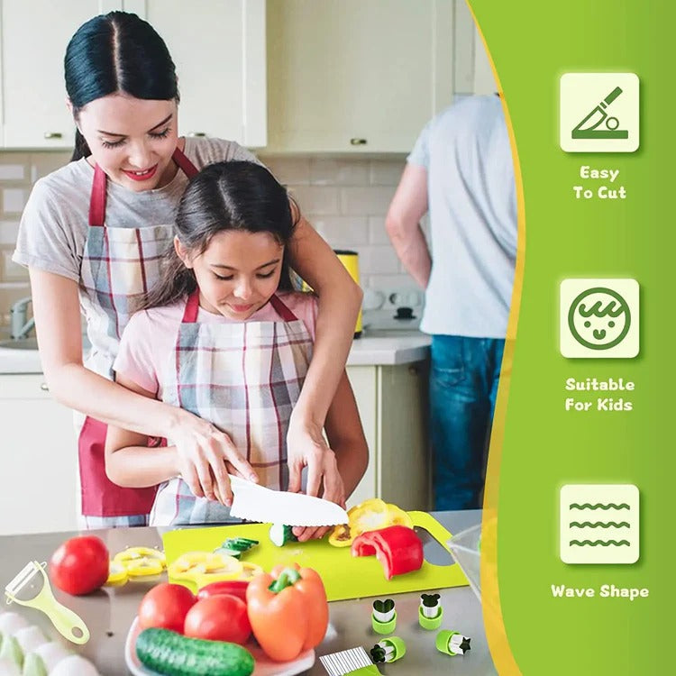 Children's Junior Cooking Tool Set for Supervised Kitchen Learning