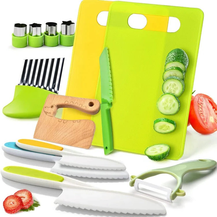Children's Junior Cooking Tool Set for Supervised Kitchen Learning