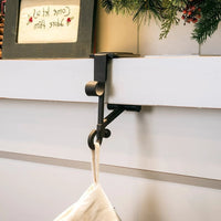 Adjustable Fireplace Stocking & Garland Hanger Set
