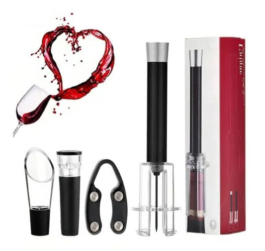 Air-Assist Wine Bottle Opener Set with Needle Pump