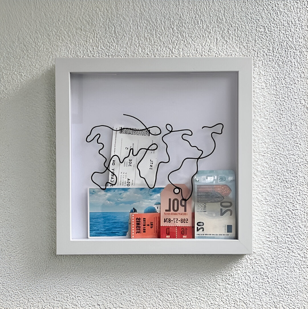 Travel Memory Box Display Case for Tickets & Souvenirs
