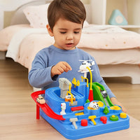 Mechanical Vehicle Track Game for Kids – Lever & Button Control