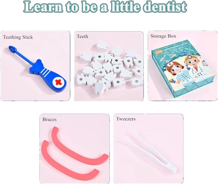 Children's Dentist Role-Play Kit with Tools & Accessories – Fejro