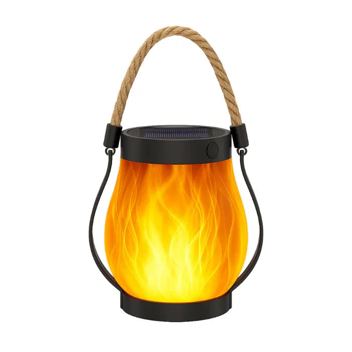 Solar Flame Lantern with Automatic Dusk to Dawn
