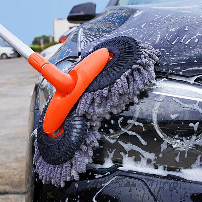 Car Wash Brush Rotating Head - Adjustable Auto Cleaning Tool