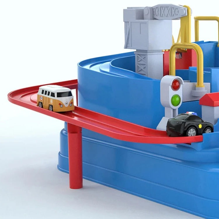Mechanical Vehicle Track Game for Kids – Lever & Button Control