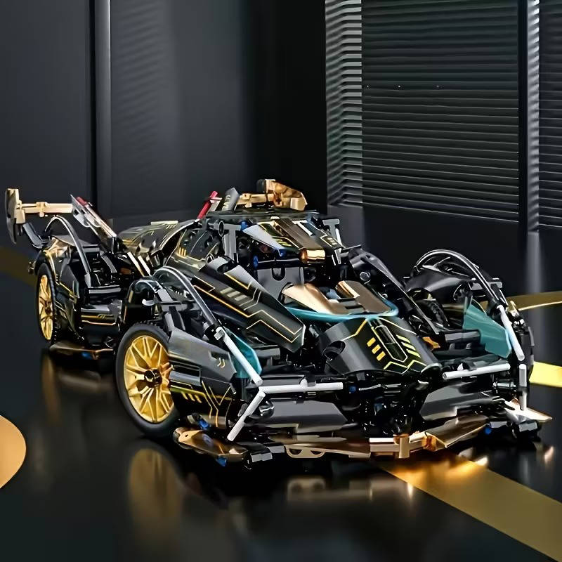 1690 Piece V12 Model Car Building Block Set - Educational STEM Toy